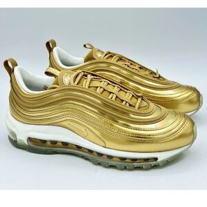 Nike Air Max 97 LX Metallic Gold Sneakers Size 6